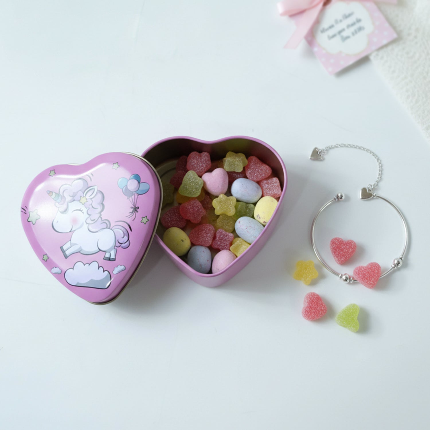 Heart Shaped Unicorn Printed Multipurpose Storage Box (1 Pc)