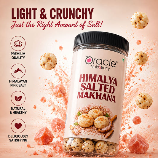 Himalayan Salted Makhana Premium Roasted Fox Nuts with Real Pink Salt Taste (75g)