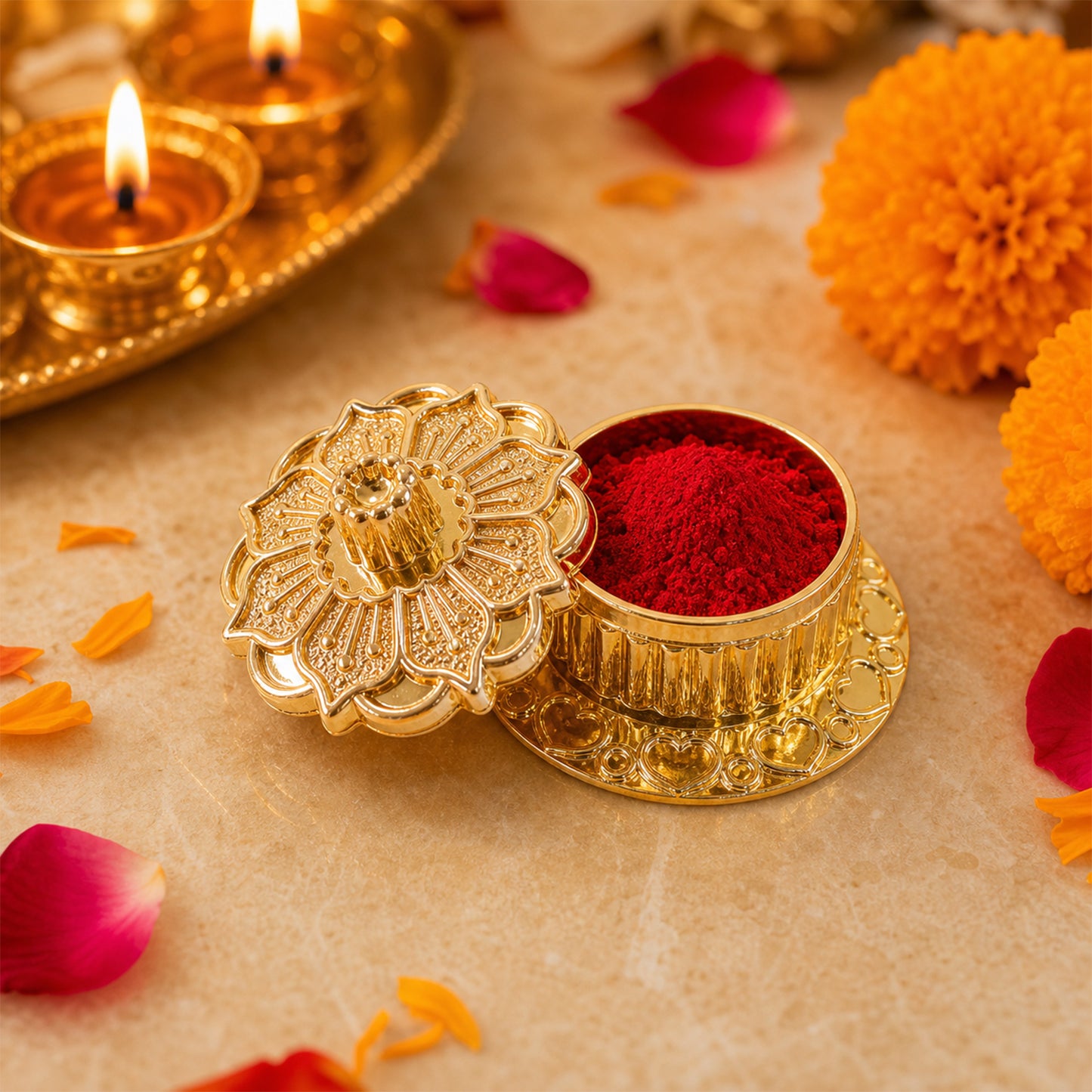 Decorative Golden Kankavati (1 Pc)
