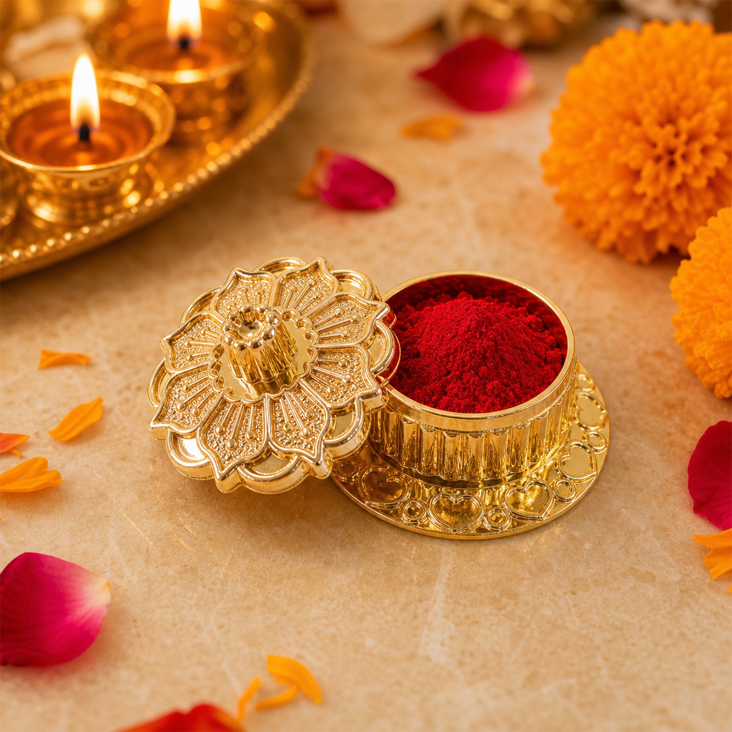Decorative Golden Kankavati (1 Pc)