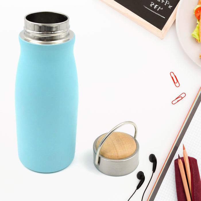 Stainless Steel Water Bottle With Handle, Fridge Water Bottle, Stainless Steel Water Bottle Leak Proof, Rust Proof, Hot & Cold Drinks, Gym Sipper BPA Free Food Grade Quality, Steel fridge Bottle For office / Gym / School (360 ML)