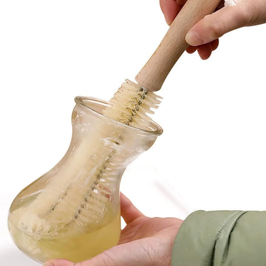 13 इंच बोतल ब्रश, लकड़ी के हैंडल के साथ ब्रिसल ब्रश, लकड़ी के हैंडल के साथ वॉशिंग ब्रश, रसोई सफाई उपकरण, डिश, टम्बलर, चायदानी, कप, पैन के लिए ब्रश