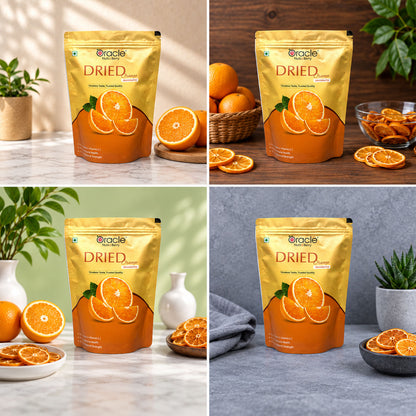 Dried Orange Slices Premium Tangy Dehydrated Fruit with Real Citrus Flavour (250g)