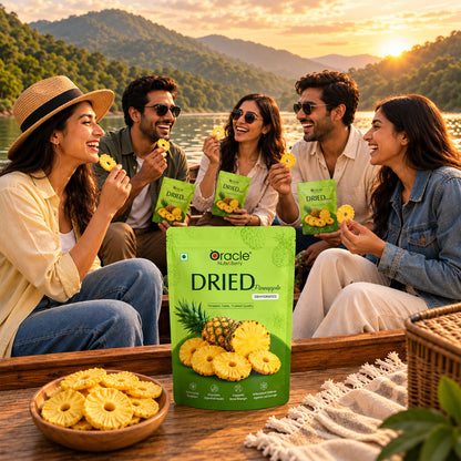Dried Pineapple Slices Premium Sweet Dehydrated Tropical Fruit Snack Treat (250g)