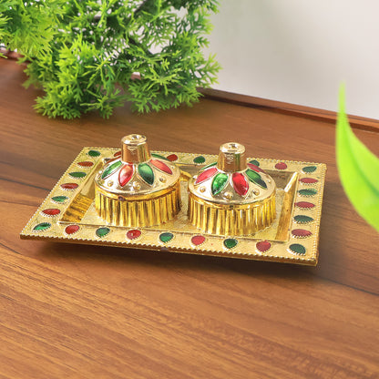 Rakasha Bandhan Special Puja Thali, Kumkum Thali Holder, Pooja Return Gift, Indian Housewarming Gifts, Brother / Bhai / Bhabhi / Sister / Family  Rakhi for Rakshabandhan, Diwali
