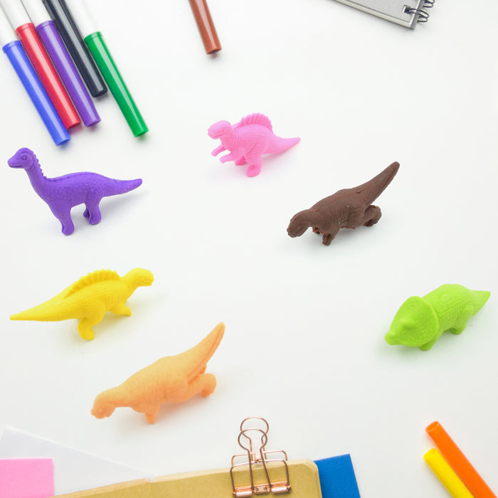 Dinosaur Shaped Erasers Animal Erasers for Kids, Dinosaur Erasers Puzzle 3D Eraser, Mini Eraser Dinosaur Toys, Desk Pets for Students Classroom Prizes Class Rewards Party Favors (6 Pcs Set )