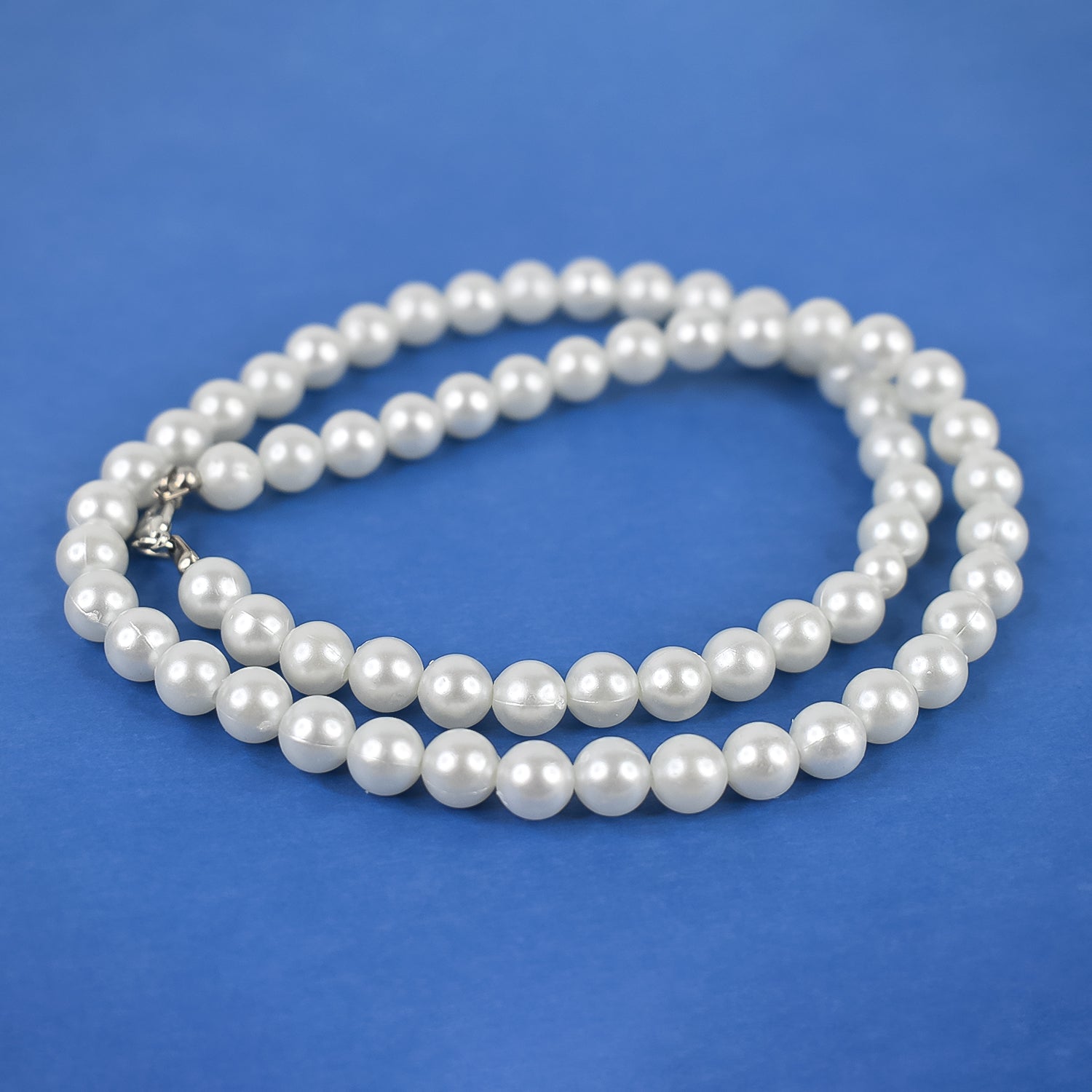 Motimala White Pearl Bead single and Double line Mala for Women and Girls