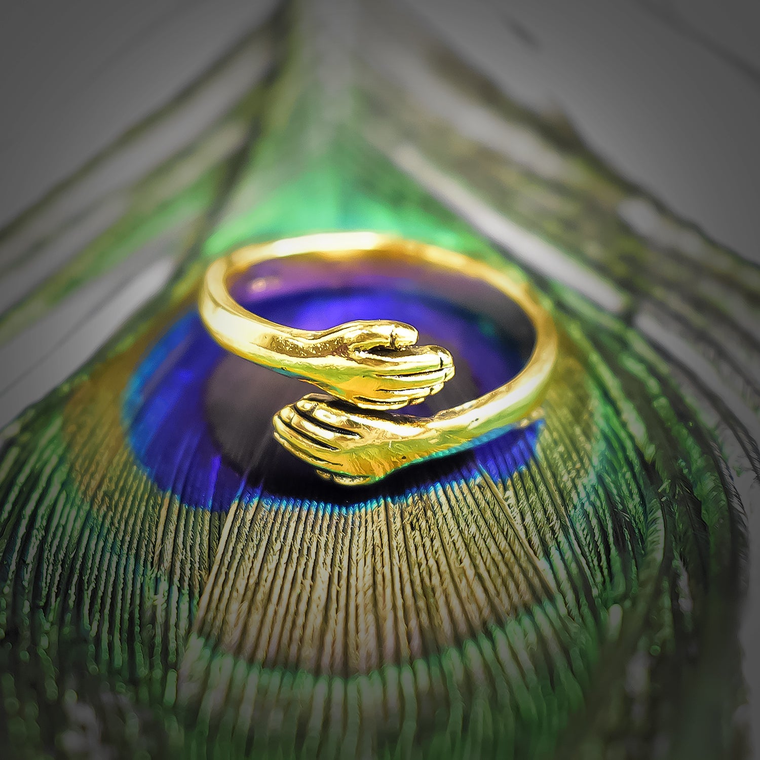 Stainless Steel Gold Plated Simple Style Hug Adjustable Ring