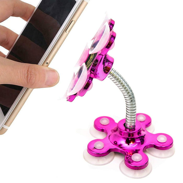 Phone Holder, 360°Rotatable Phone Stand Multi-Function Double-Sided Suction Cup Mobile Phone Holder  vip stand( MOQ :- 6 Pc )