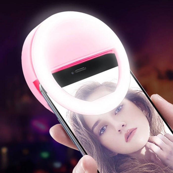 Phone Selfie Light Selfie Ring Light Selfie Light for Smartphone Selfie Light for Phone Battery Operated Selfie Ring Light (Battery Not Included)