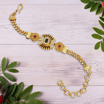 Elegant Gold-Plated Link Bracelet