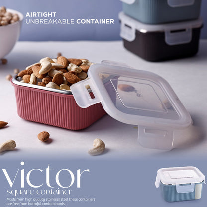 Apex Victor Square Food Storage Container (400 ML / 1 Pc)
