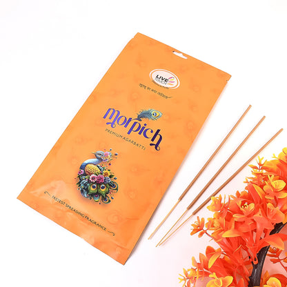 Pure Woods Natural Incense Sticks Natural Fragrance for Puja (110gm Pkt)