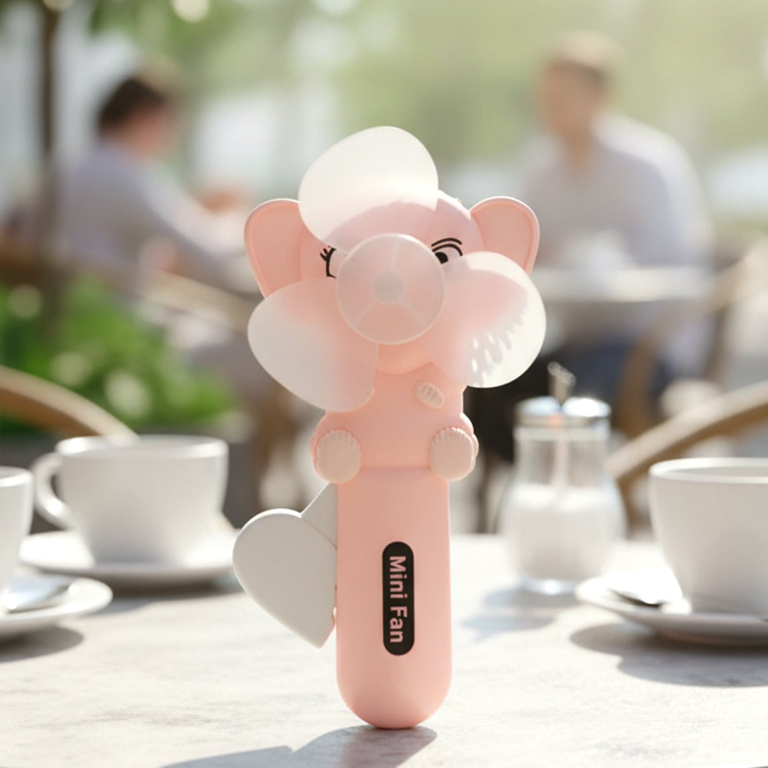 Hand Press Mini Portable Cartoon Fan Toy (1 PC, Mix Color & Design)