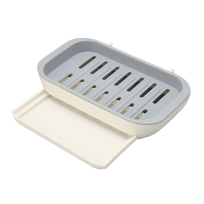 8422 Bathroom Soap Holder, Soap Dish Container, Soap Case for Water Draining, Soap Holder Tray with Adhesive Sticker