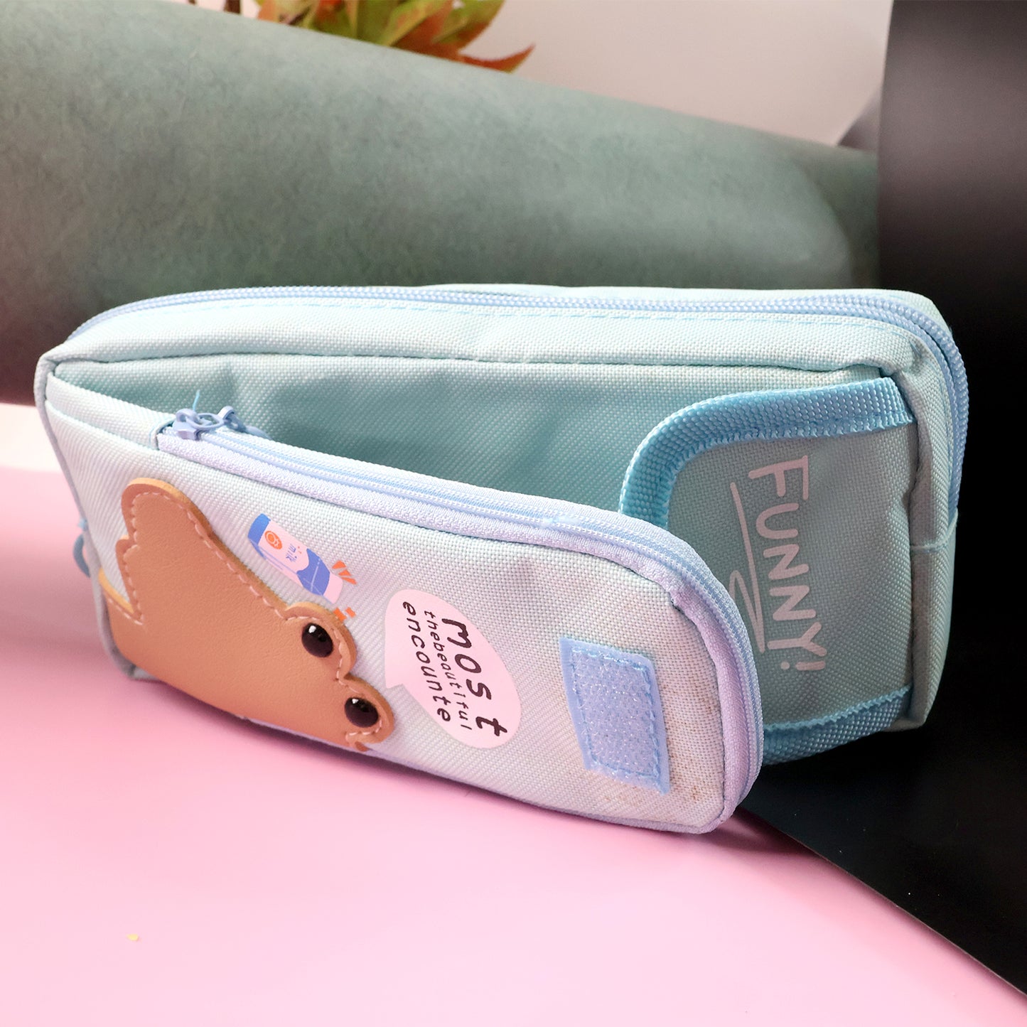 Printed Multipurpose Zipper Pencil Pouch - (1 Pc / Mix Design)