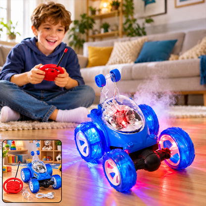 Remote Control Stunt Car with Music LED Lights and Water Spray Effect (1 Set)