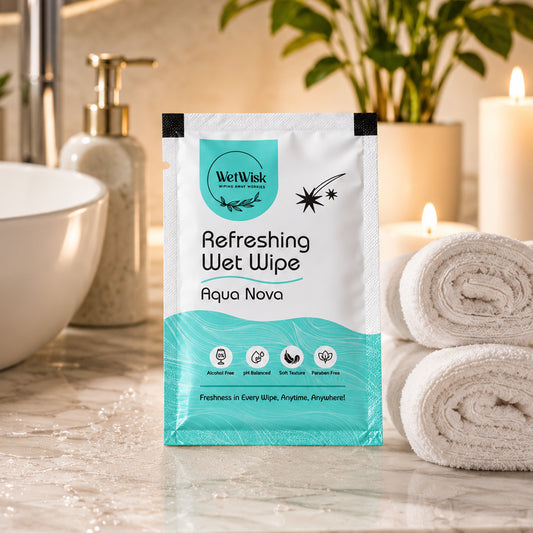 Aqua Nova refreshing wet wipe pack front view