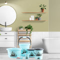 Plastic Bathroom Accessories Set – Durable 6-Piece Bath Kit