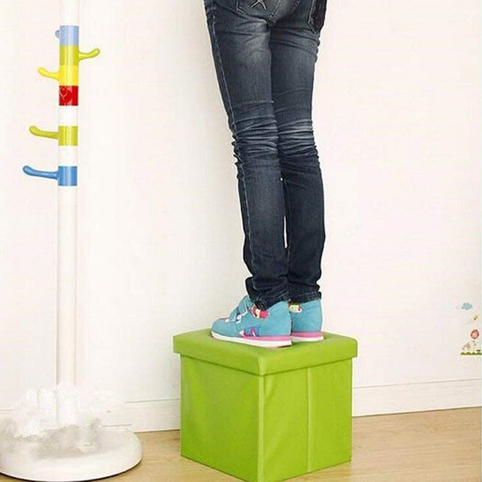 Cube Storage Stool 4986 Living Room Cube Shape Sitting Stool with Storage — DeoDap
