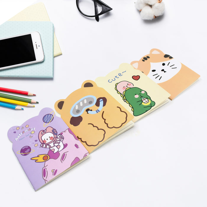 Cute Cartoon Journal Diary, Notebook for Women Men Memo Notepad Sketchbook 16 Pages Writing Journal for Journaling Notes Study School Work Boys Girls, Stationery (120x85MM / 1 Pc)
