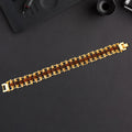 Rudraksha Bracelet – Golden Modern Design for Meditation | Bracelet Bar