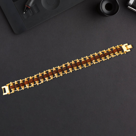 Golden Rudraksha Bracelet full view