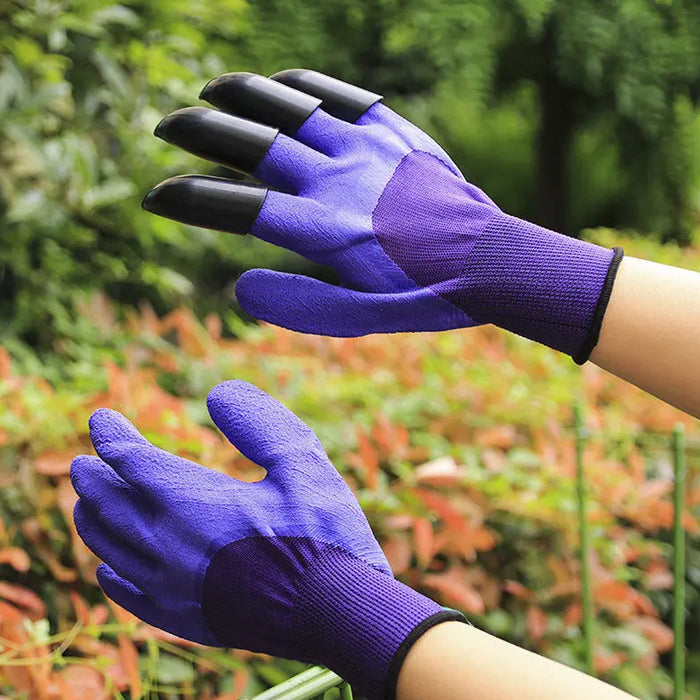 Garden Glove With Plastic Claws