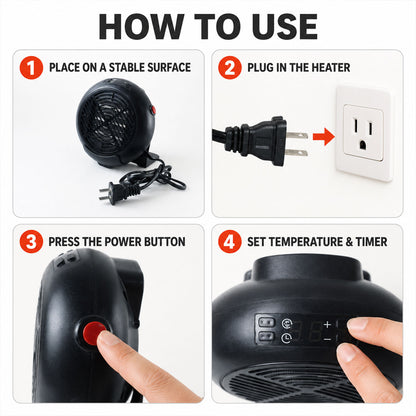 Compact electric room heater usage guide