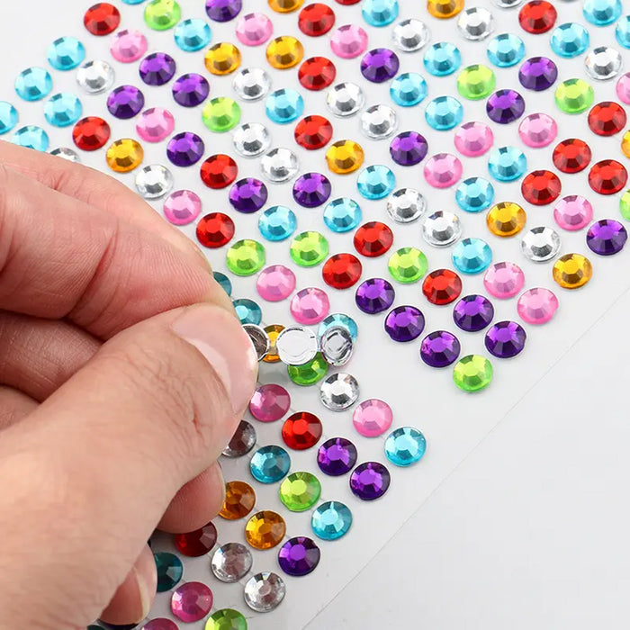 Self Adhesive Multi Size Shaped Shining Stones Crystals Stickers For Art & Craft, Mobile Phone Decoration, Jewelery Making, School Projects, Creative Work