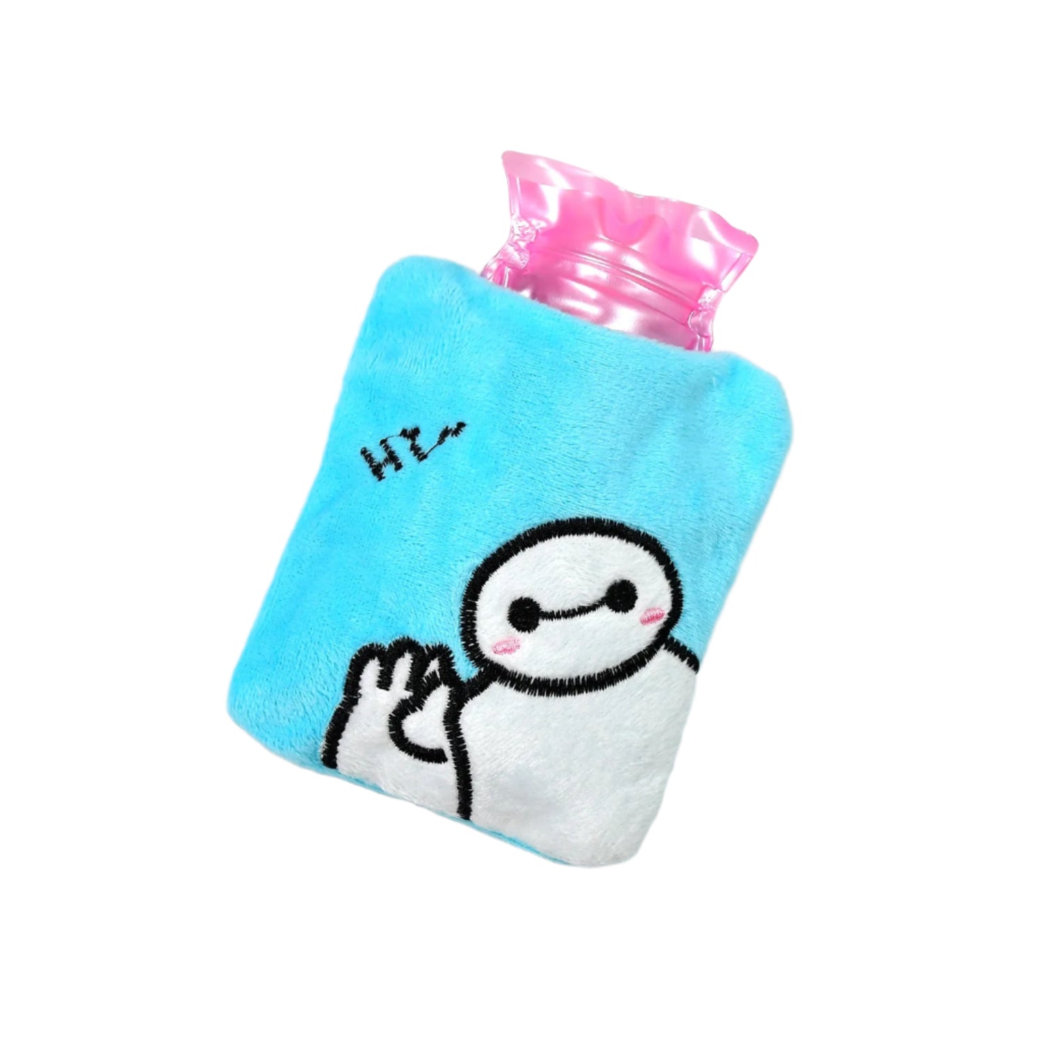 Blue Baymax Small Hot Water Bag with Cover for Pain Relief