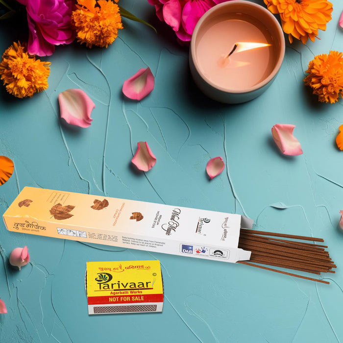 Wood Magic Flavour Incense Sticks / Agarbatti (90 GM With Machis 1 Packet)