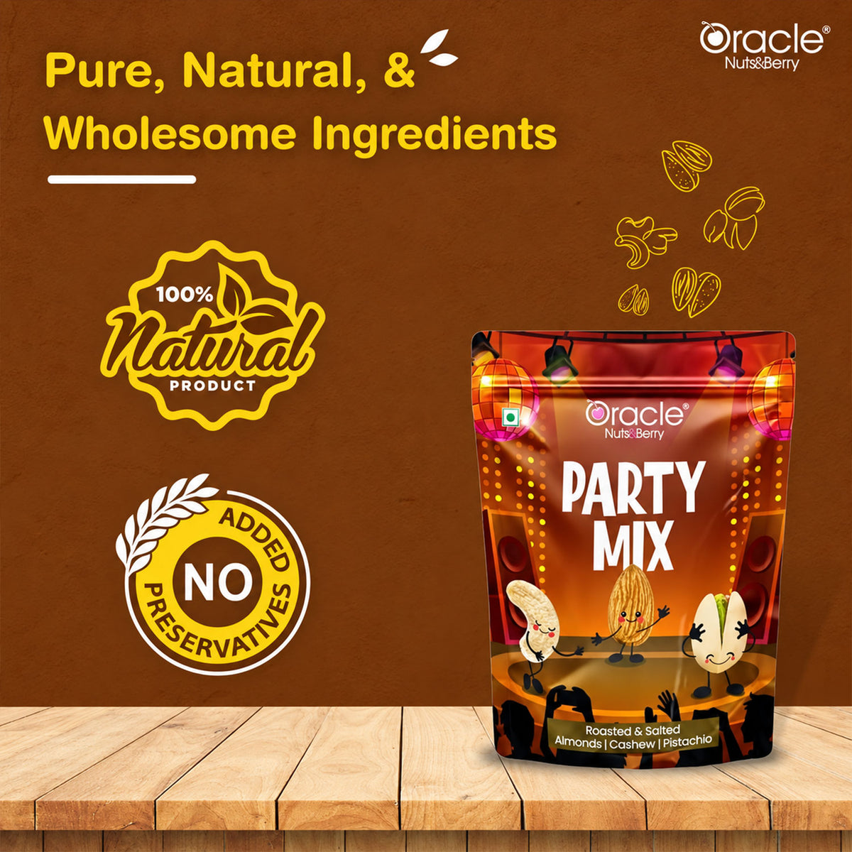 Party Mix Premium Crunchy Blend of Nuts and Savoury Snacks for Party Sharing (200g)