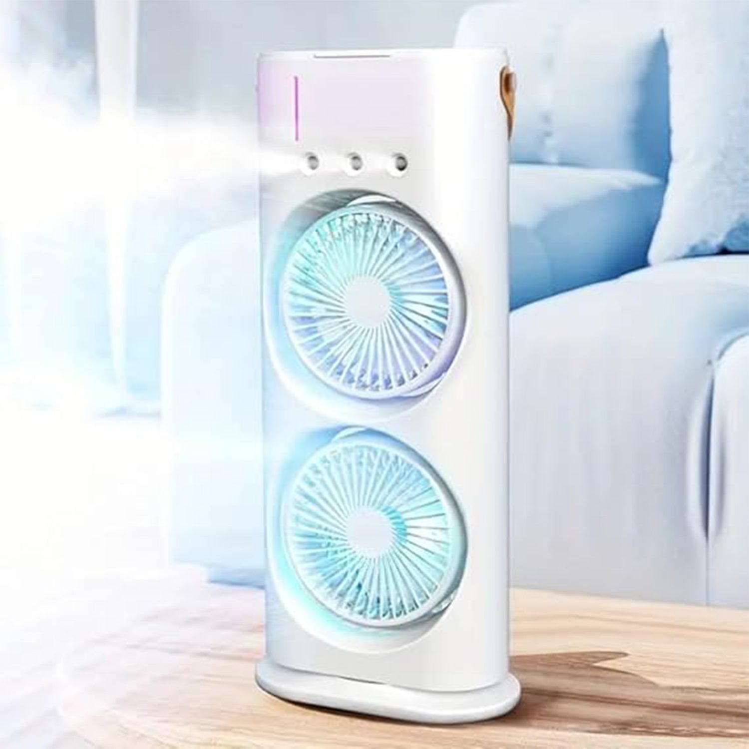 Portable Tower Mist Spray Cooling Fan, Air Cooling Fan (1 Pc)