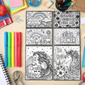 Kids Colouring & Activity Poster Set – 11 Inspiring Art Sheets