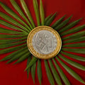 Lakshmi Ganesh Dual-Tone Religious Coin – Auspicious Symbol of Prosperity