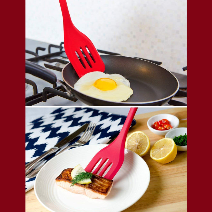 Silicone Spatula | Non-Stick | Heat, Stain and Odor Resistant | Easy to Clean and Dishwasher Safe | Seamless Kitchen Utensil for Cooking, Baking