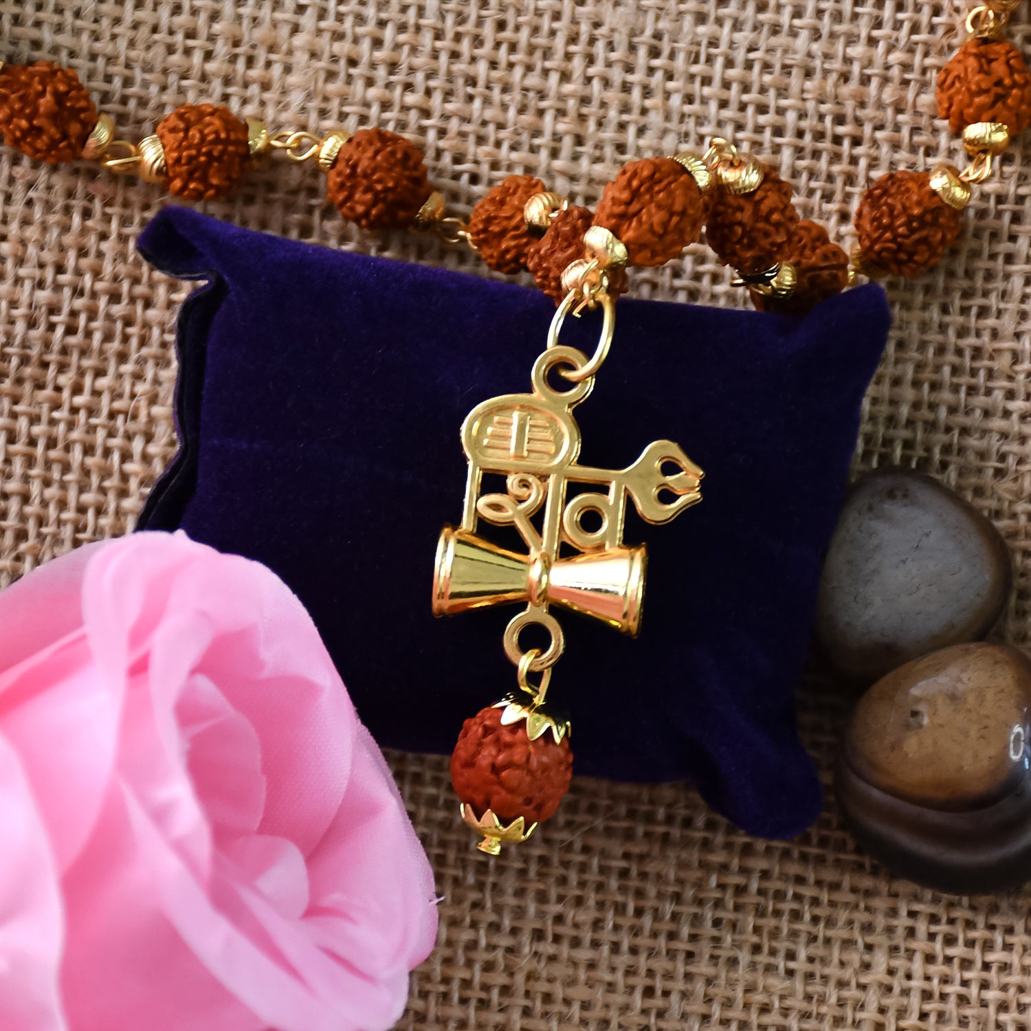 Shiv Pendant with Rudraksha Mala: Divine Energy and Spiritual Strength