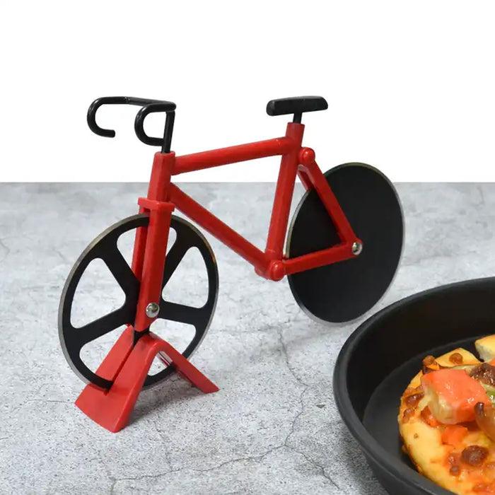 Bicycle Pizza Cutter (1 Pc): Stainless Steel, Unbreakable Handle