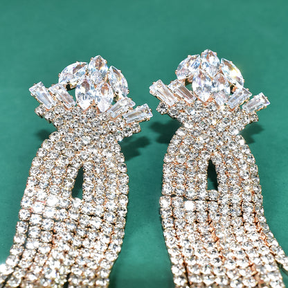 Long Crystal Jumka Crystal Earring