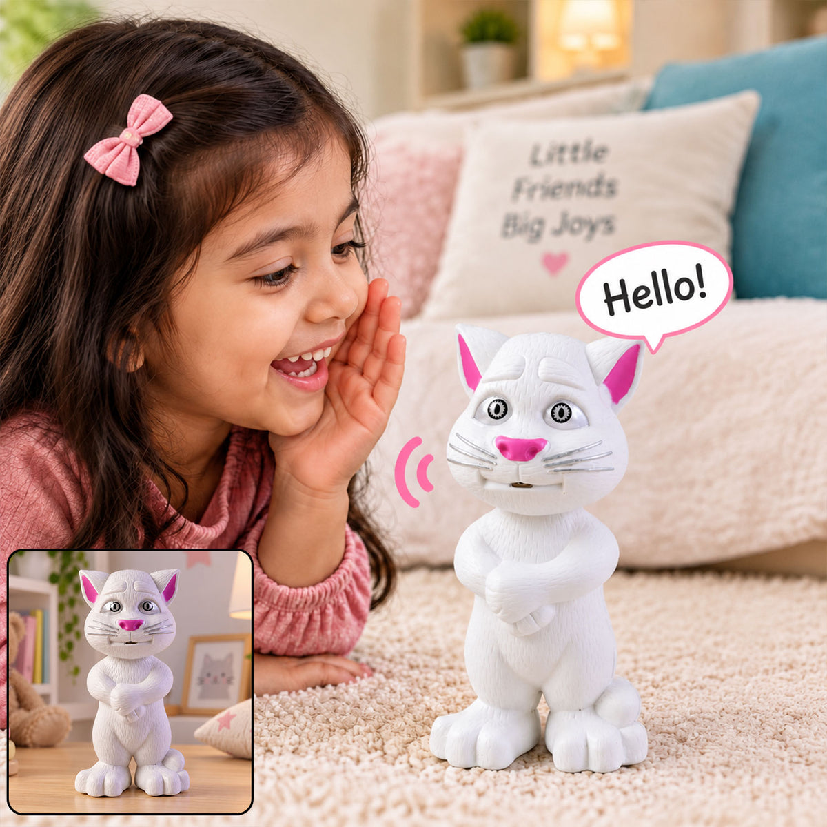 Interactive Mimicking Cat Toy that Repeats What You Say (1 Pc)