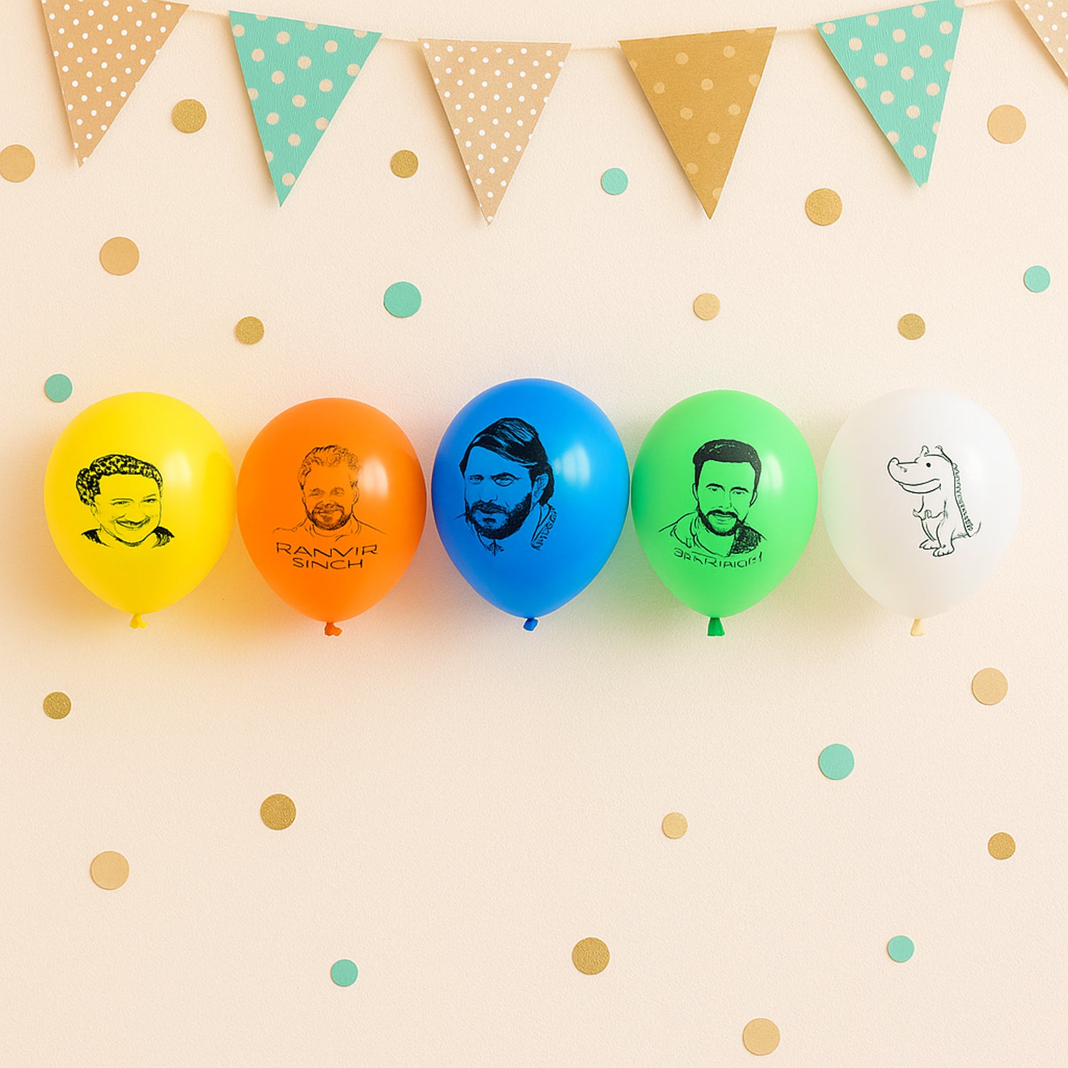 Holi printed balloons