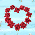 Velvet Rose Hair Clip – Red Flower Design (12 Pcs) | Calm & Curl