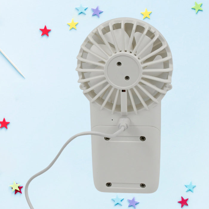 17730 Portable Small Electric Fan, Handheld Fan With 3 Modes USB Rechargeable Mini Student Handheld Class Personal Fan (1 Pc)