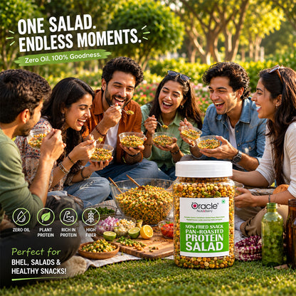Pan Roasted Protein Salad Premium Multigrain Crunchy Healthy Snack Mix Jar (450g)