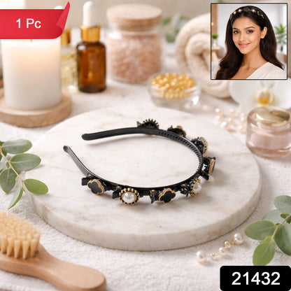 stylish black gold hair band