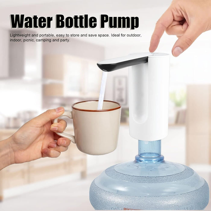 Foldable Water Dispenser, Portable Water Bottle Pump USB Charging Electric Automatic Drinking Pump, Portable Drinking Dispenser Pump for Home Kitchen Living Room Office Camping