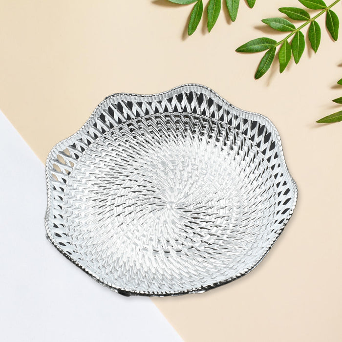 Round Serving Tray, Traditional Serving Tray, Multipurpose Serving Tray, Decorative Serving Platters, Mukhwas Serving Tray (1 Pc)