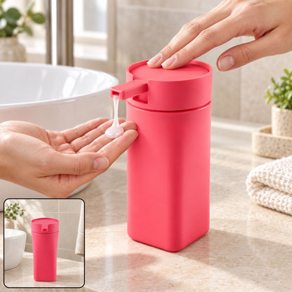 Liquid Soap Dispenser Bottle with Press Pump, Refillable Hand Wash Bottle (1 Pc)