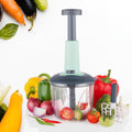 Vegetable Chopper – 1100ml, 6 Blades, Easy Push | Quickslice